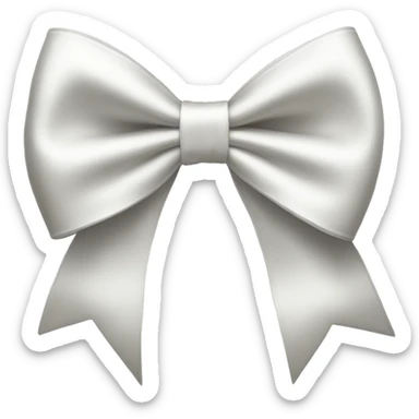 white satin bow sticker