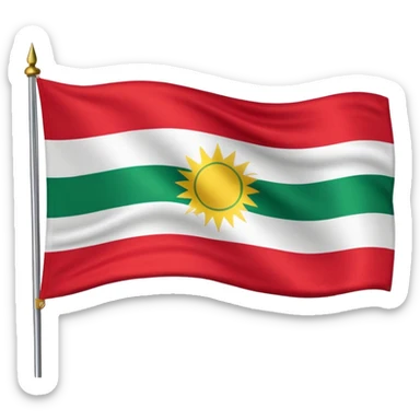 The beautiful flag of Iraqi Kurdistan sticker