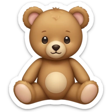 Cute flat-style teddy bear icon for infant daycare. i want to feel safe when see that teddy
 sticker