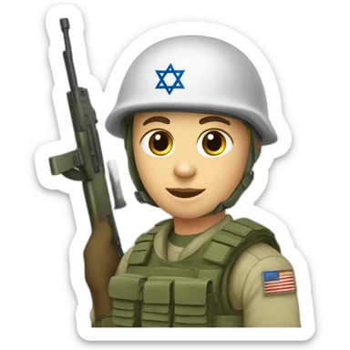  White Akbash and to Israel idf soldier  sticker