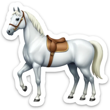 The white horse is realistic up close sticker