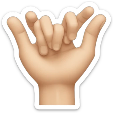 linking fingers sticker