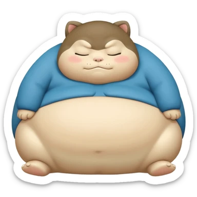 Sleeping snorlax pokemon not realistoc 2d emoji sticker