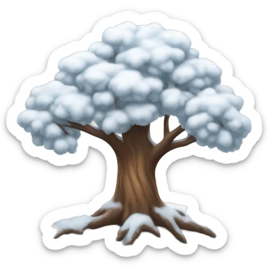 snowy tree sticker