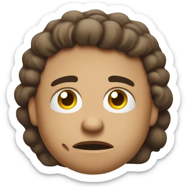 annoyed face holding hand up sticker