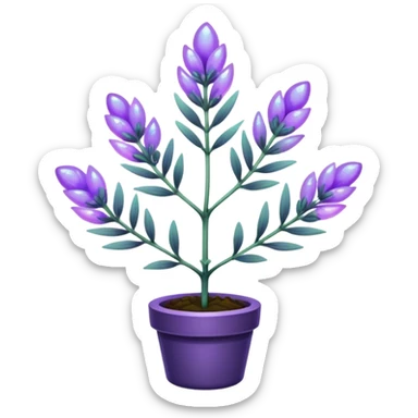 create a holographic lavender plant sticker