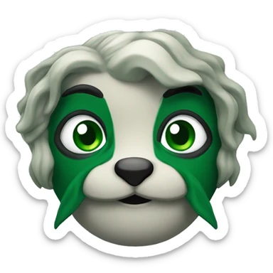 A cute slytherin mascot sticker