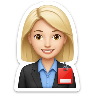 Feeling relaxed and happy at office for woman  sticker