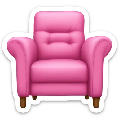 Pink recliner chair sticker