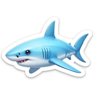 small glowing shark sticker