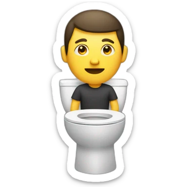 Man toilet sticker