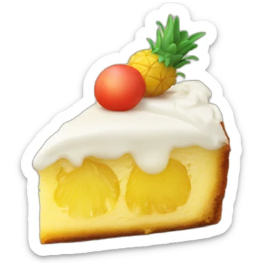 upside down pineapple cake sticker