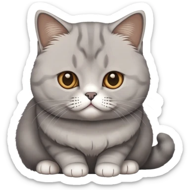 British Shorthair Grey to Light Brown sticker