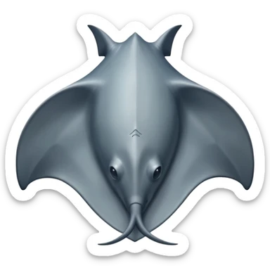 simple stingray top view sticker