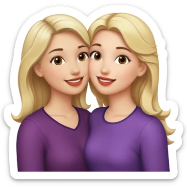 Lesbians kissing sticker