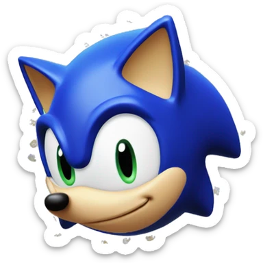 ai generated blue sonic the hedgehog sticker