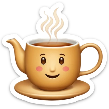 a cup of tea sticker