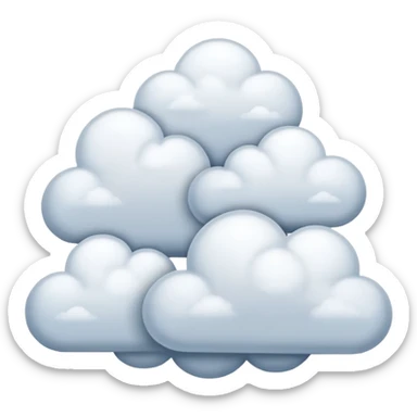 snowy clouds sticker