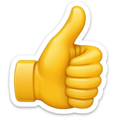 thumbs up emoji with two thumbs facinf outwards sticker