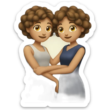 Deux femme qui s'embrasse sticker