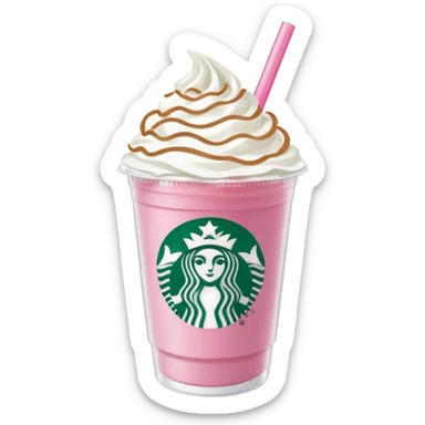 Preppy pink Starbucks drink sticker