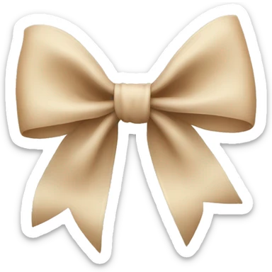 Beige bow sticker