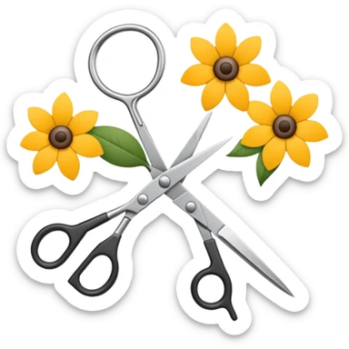 florist scissors for cutting flowers sticker