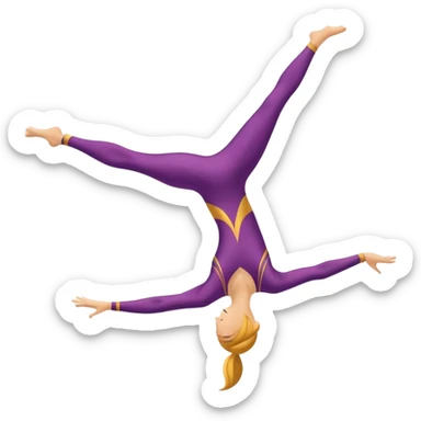 A dynamic emblem symbolizing acrobatic sports, featuring an abstract representation of an acrobat mid-performance, performing a graceful flip or aerial pose. The emblem should incorporate sleek lines and shapes that evoke motion and precision, with a clean, professional look. sticker