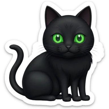 Cat Black Whole Body sticker