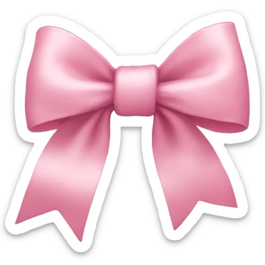 soft pink bow sticker