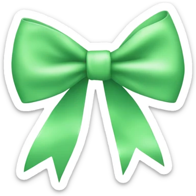 Light green bow sticker