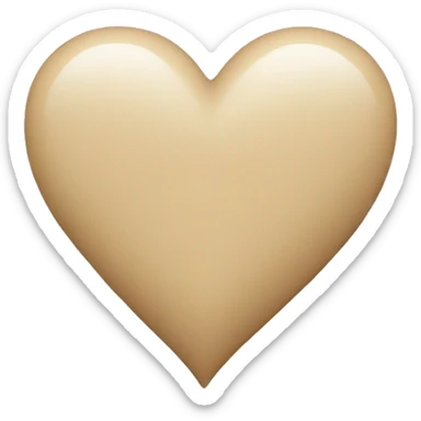 Beige heart sticker