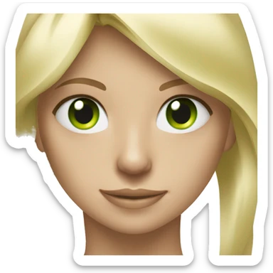 Fitness Gym Blonde Girl White With Green Eyes sticker