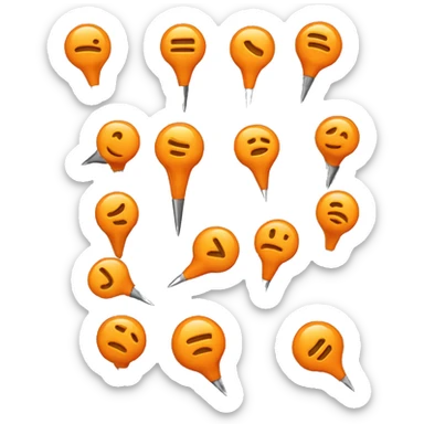 localisation pushpin orange sticker