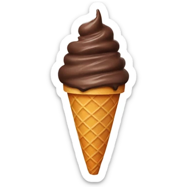 chocolate ice cream cone sticker