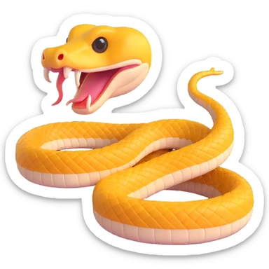 python regius detailed realistic,, full image flat  side profile front facing full  design in 3d soft l centered composition 
cartoon style 140x140 pixels sticker
