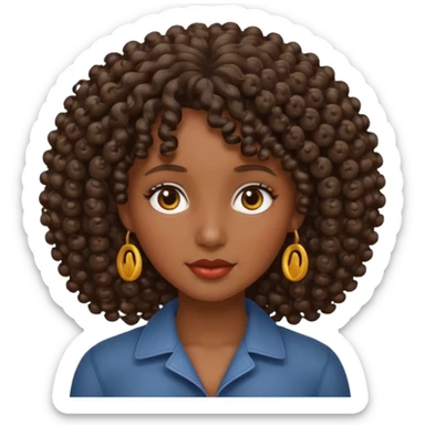 mujer con rulos de peluqueria en la cabeza sticker