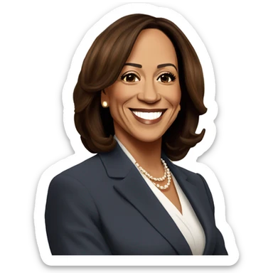 Kamala Harris, smiling and proud ￼ sticker