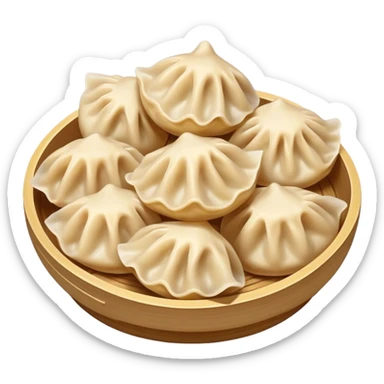 a handful buuz Mongolian dumplings sticker