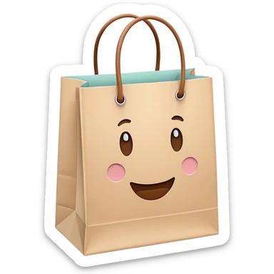 beautiful shopping bag sticker