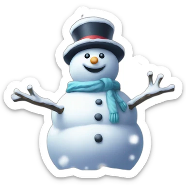 Snowman Statue Epic Mystery Legendary NewYear PokemonTheme Pokeball Snowfall Snowballs sticker