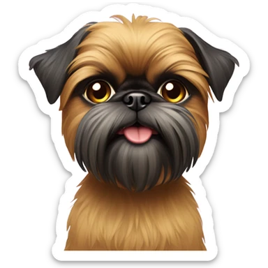 New Year’s Brussels Griffon  sticker