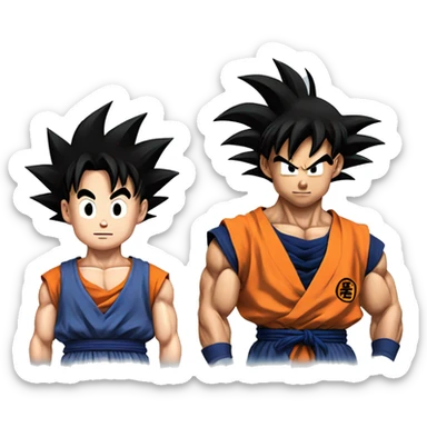 Goku and gohan  sticker