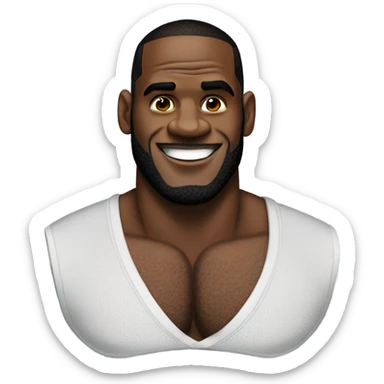 lebron james wearing a bra sticker