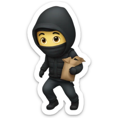 A thief who is carrying people’s emotions  sticker
