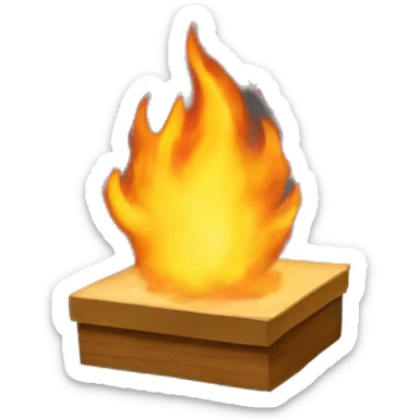 picture frame on fire  sticker