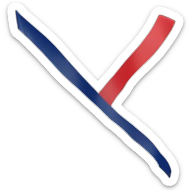 Drapeau français avec une croix chretienne au milieu sticker