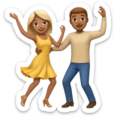 couple dancing, emoji sticker