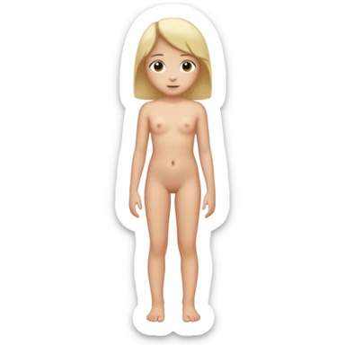 A18  Yo Girl in a 10 year old girls body standing naked sticker
