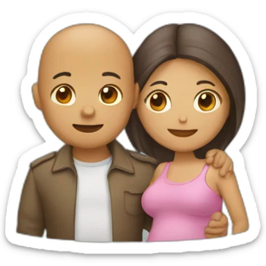 pareja embarazada  sticker